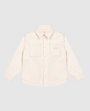 Fendi Children's beige shirt-style jacket JUA280AY8V812+