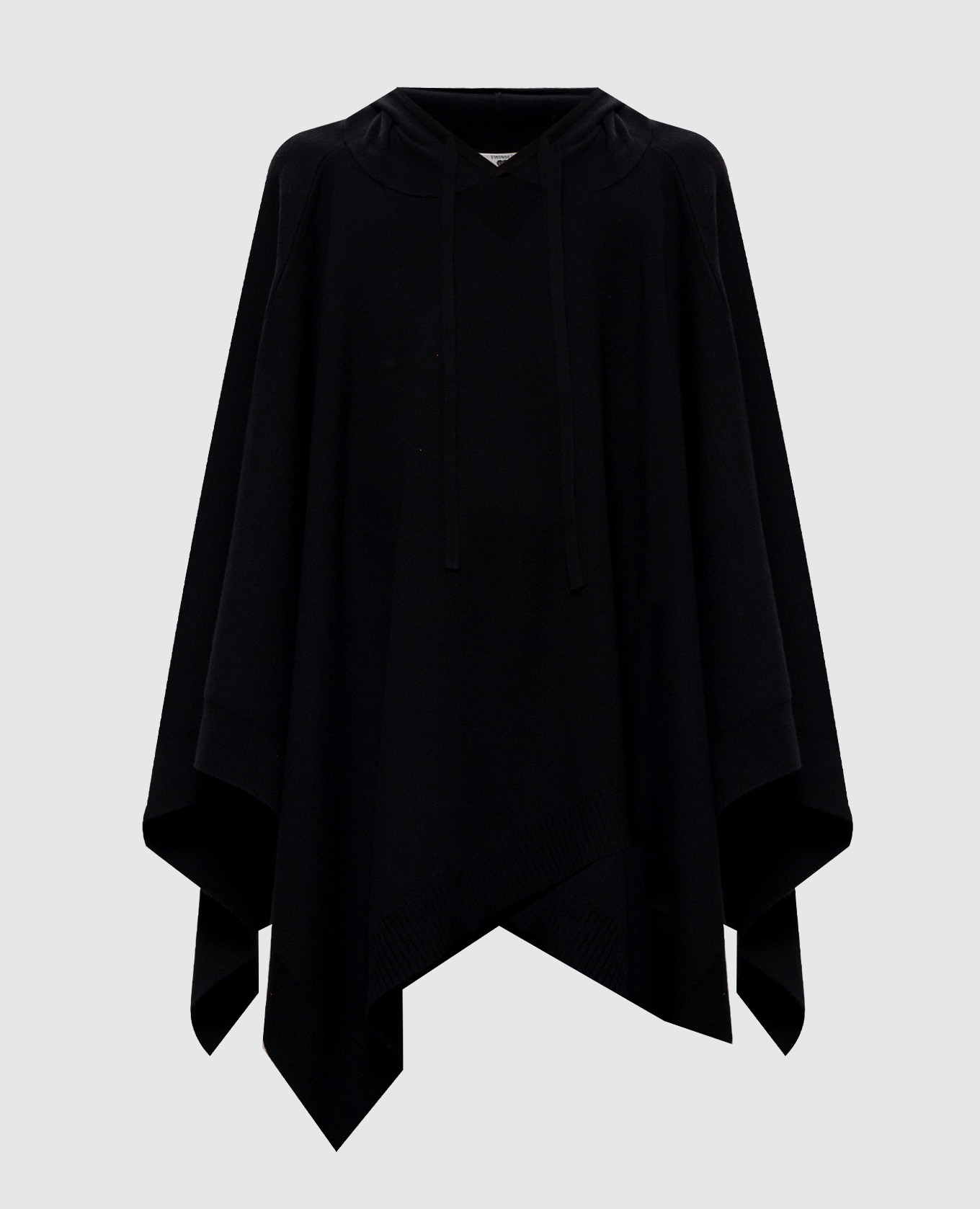 Black poncho with hood