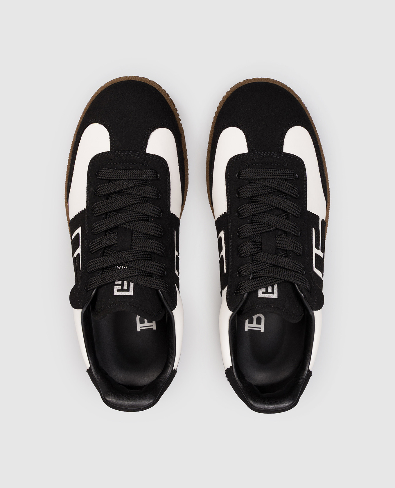 

Swan combination sneakers Balmain, Black