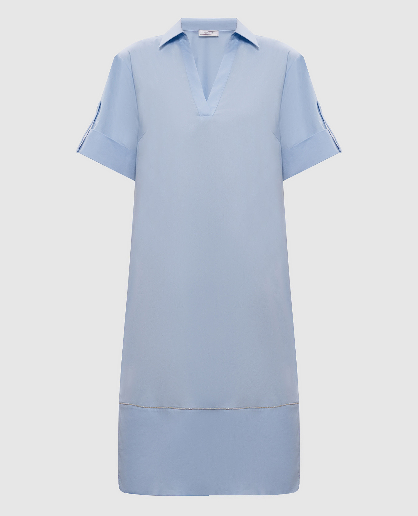 

Blue dress with a monil chain Peserico, Light blue