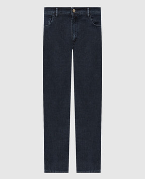 Castangia dal 1850 Blue jeans with logo patch GDPCB91