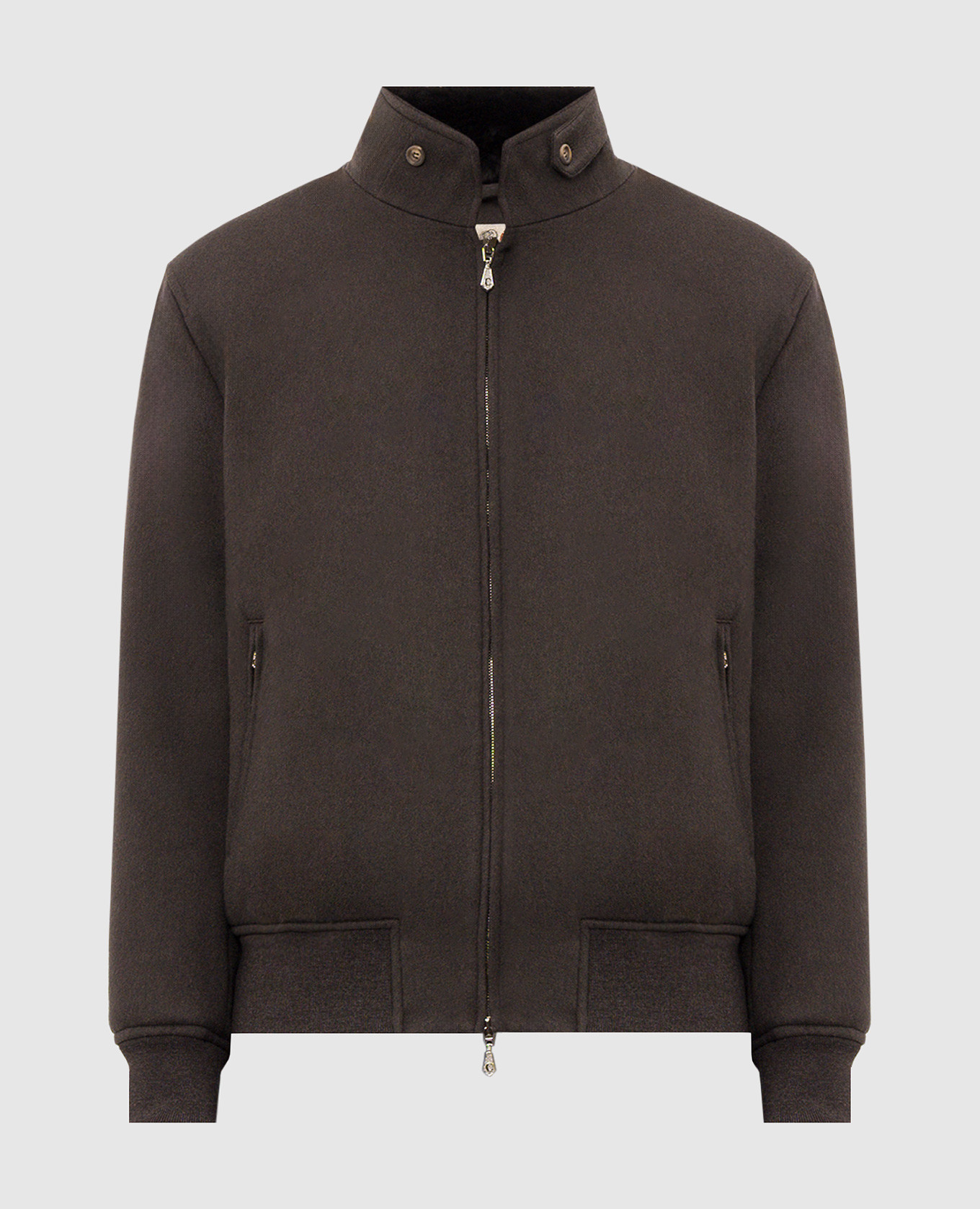 Green cashmere jacket with fur