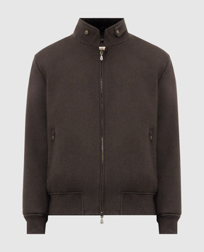 Castangia dal 1850 Green cashmere jacket with fur HPMOD4I26