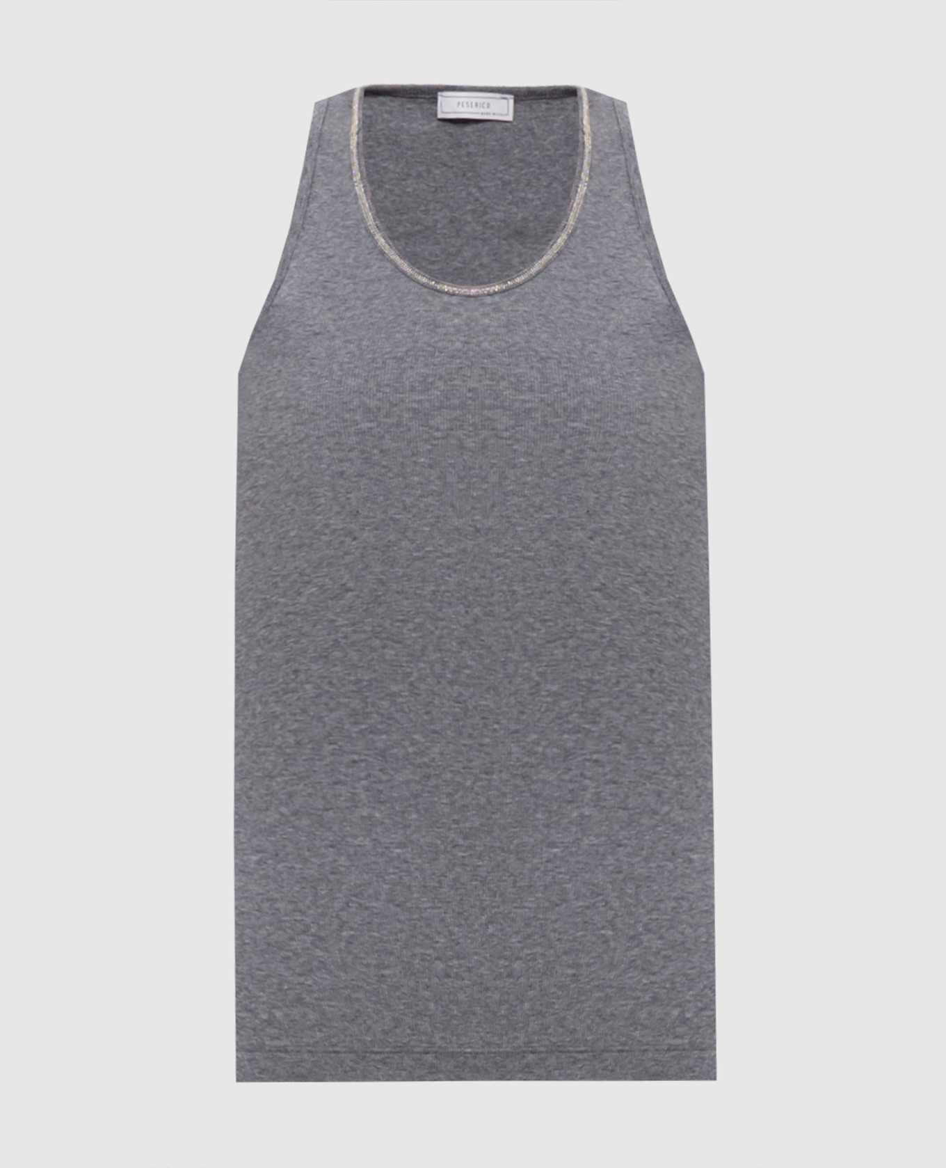 Gray T-shirt with monil chain