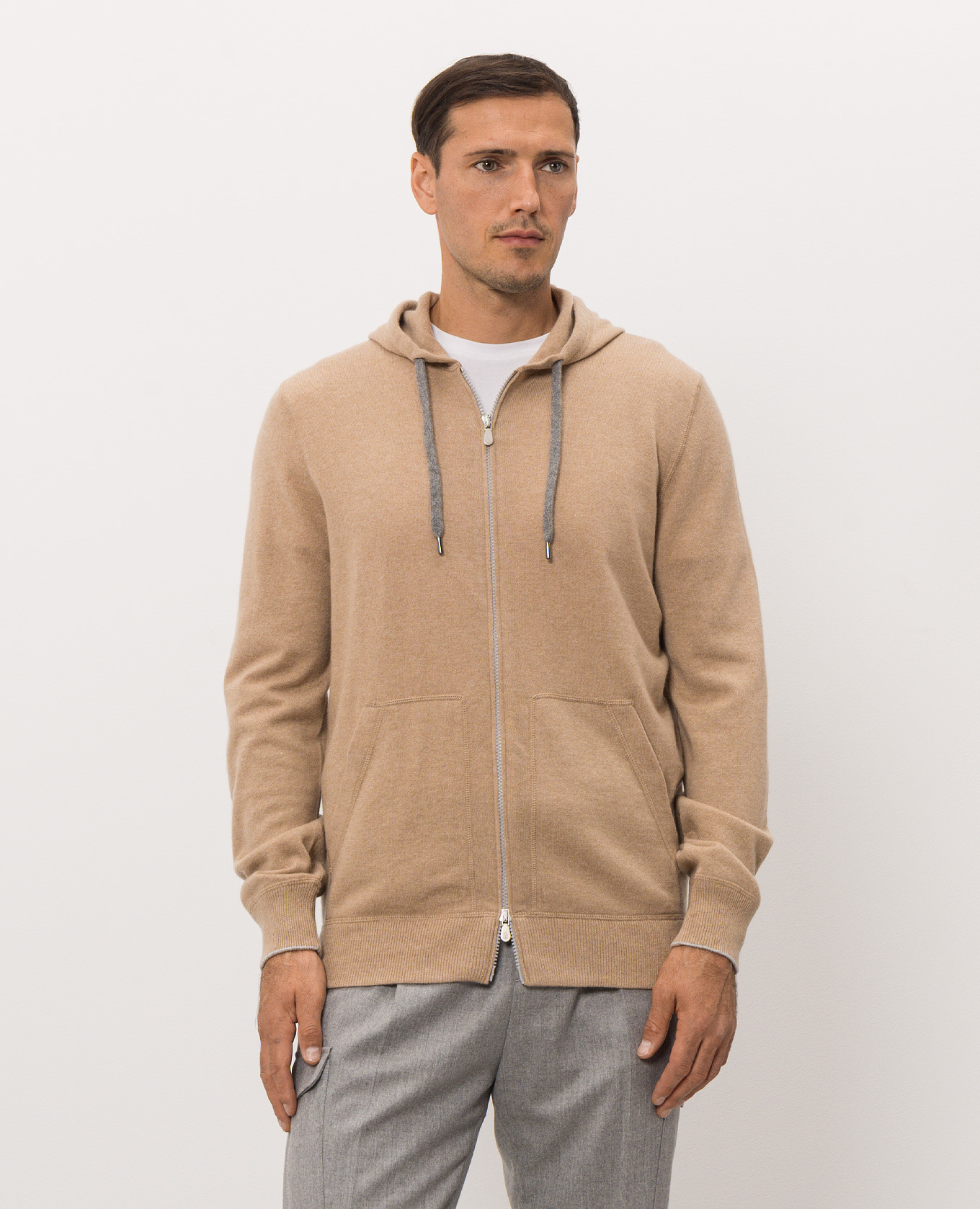 Beige cashmere sports jacket Brunello Cucinelli 2