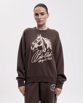 Sporty & Rich Brown sweatshirt with print ST10383271BR03
