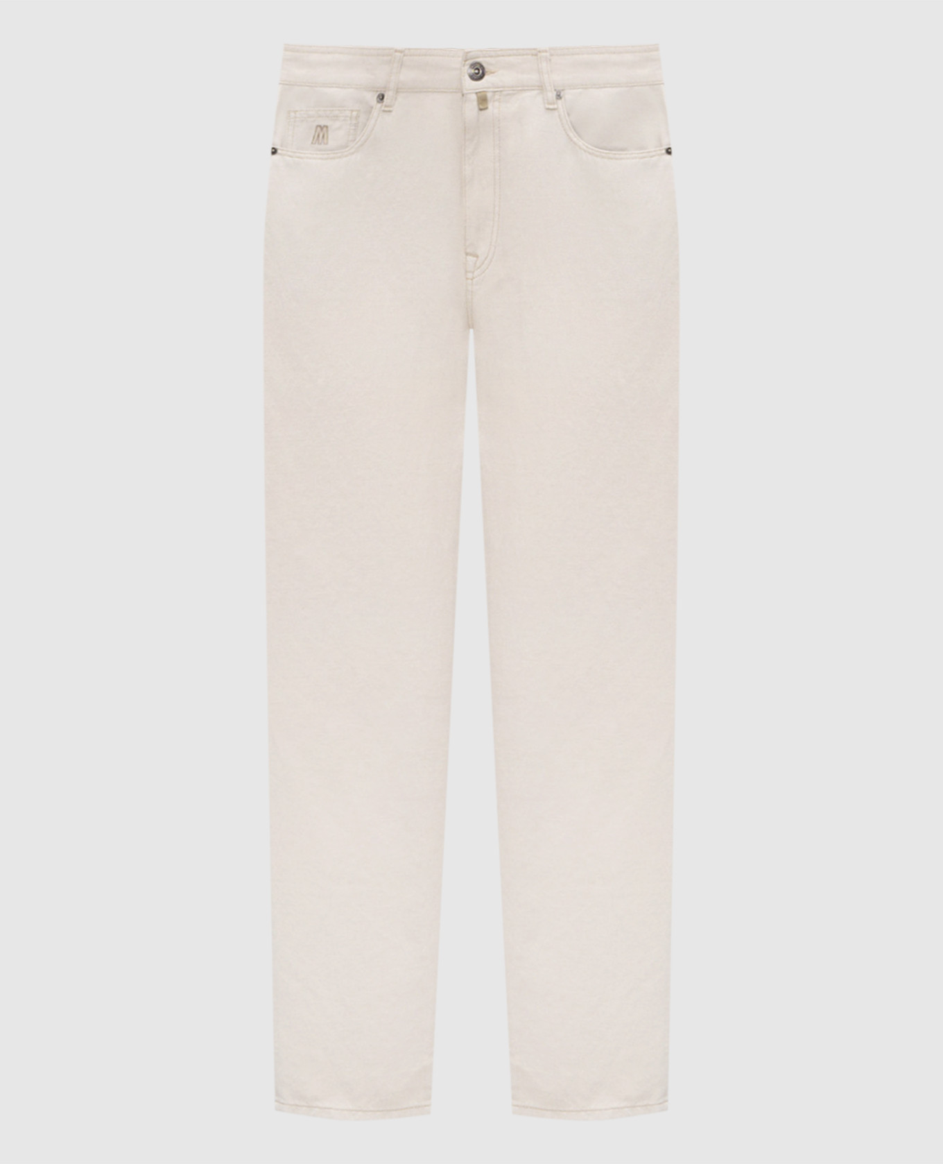 Beige MILTON jeans with linen MooRER