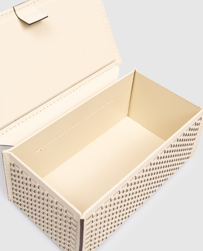 Treesseci Beige leather organizer for small items HILTON HI49AAV