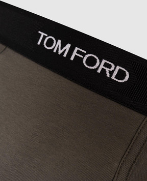 Tom Ford Khaki logo boxer briefs T4LC31040