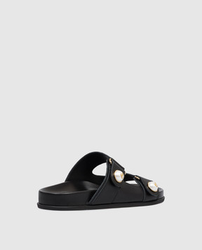 Jimmy Choo Fayence black leather flip-flops FAYENCESANDALSQM
