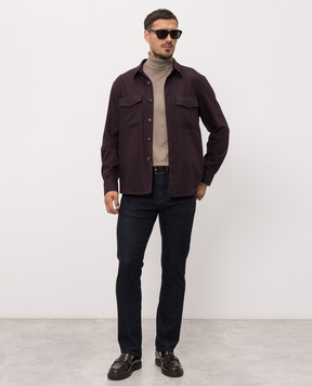 Canali Purple wool shirt AN0476331021W