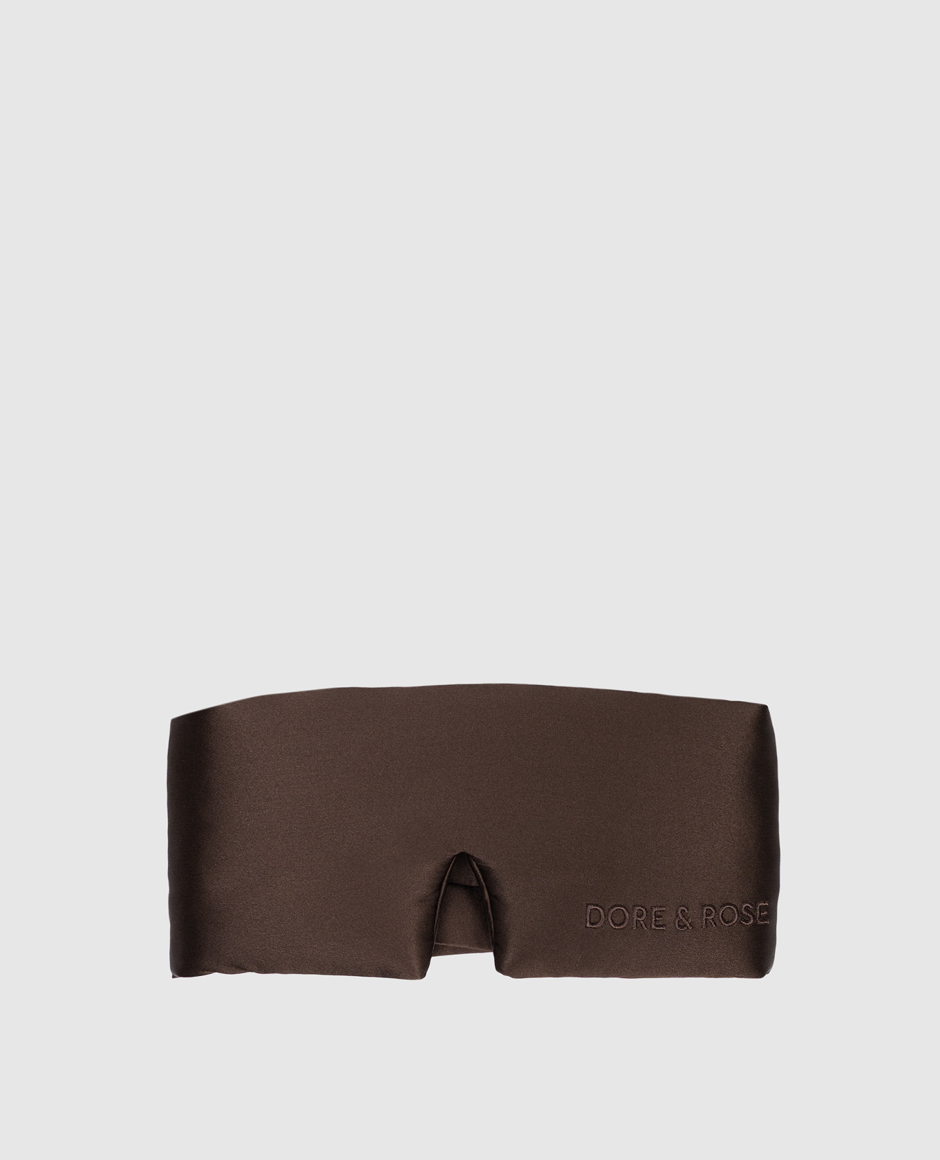 

Brown silk sleep mask with a pattern Dore & Rose