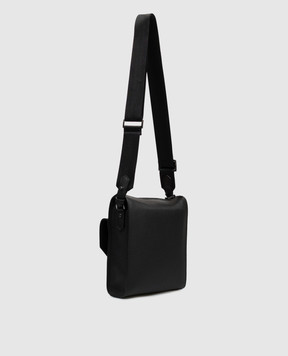 Canali Black leather bag with embossed logo NA00261P326134