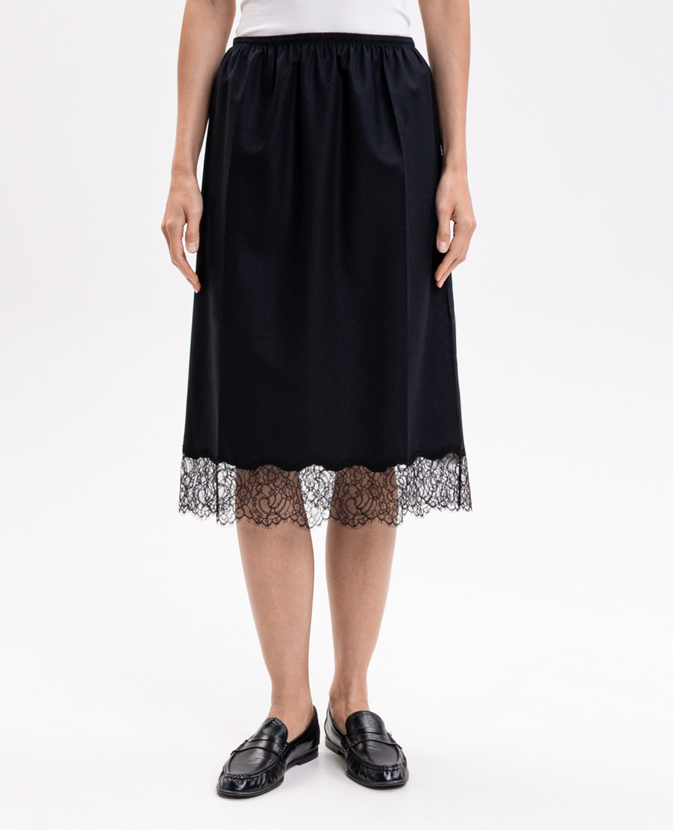 Black skirt with wool and silk Carven 3