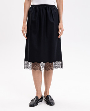 Carven Black skirt with wool and silk 6262K21045