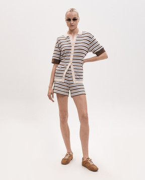 Woolrich Ivory striped knitted shirt CFWWSI2020FRUT5335