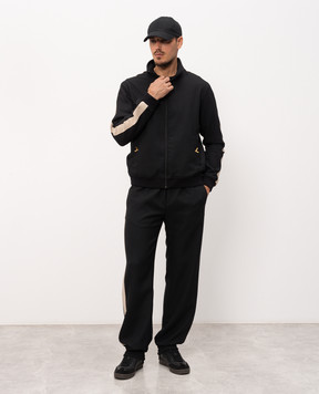 Valentino Black joggers with stripes 9V3MD05VBGQ
