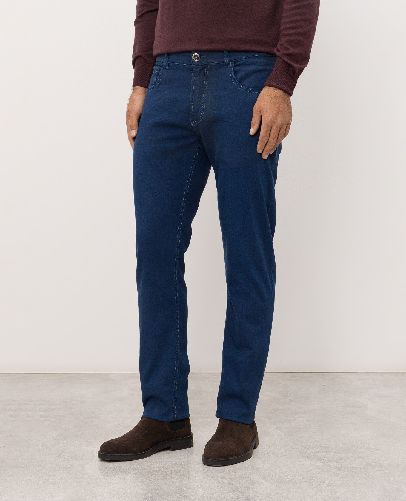 Blue jeans with logo patch Cashmere&Whiskey 3