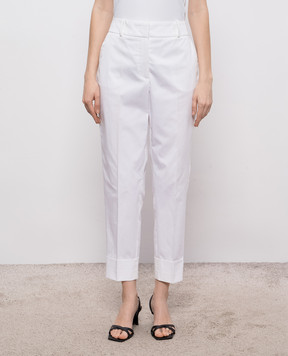 Peserico White pants with lapels M0493901964