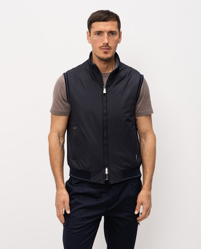 Bilancioni Blue vest with logo patch BE26G4OL1