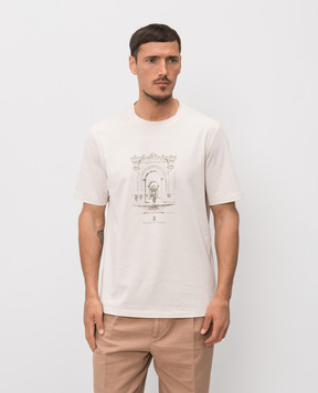 Brunello Cucinelli Ivory printed T-shirt M0B138521P
