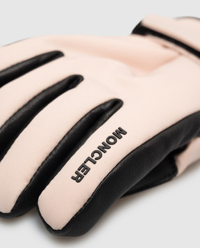 Moncler Grenoble ENFANT Children's beige combination ski gloves L29573A00001M3895