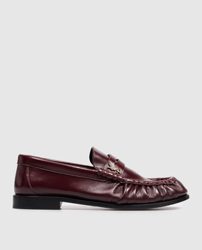 Saint Laurent Burgundy glossy leather LE LOAFER A001MMAAFGB