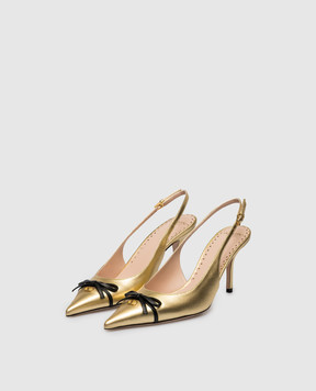 Valentino Bepointy gold leather slingbacks 8W2S0LQ1BPY