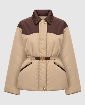 Versace Beige jacket with belt 10270091A18782