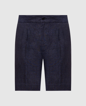 Pini Parma Blue linen shorts BERELLIDENI