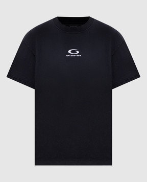 Balenciaga Loop Sports Icon Black Mini Dress 858621TTVU2