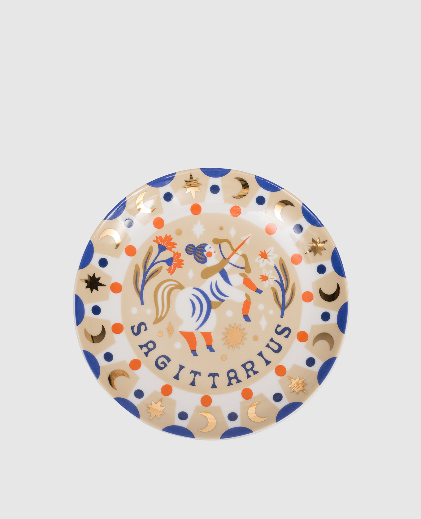 Beige porcelain appetizer plate Sagittarius
