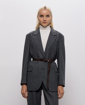 Brunello Cucinelli Gray wool and cashmere jacket MB1627645