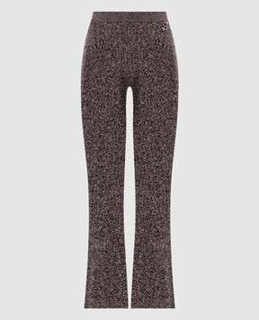 Max Mara Sportmax Brown VELO ribbed wool flared pants SPXVELO