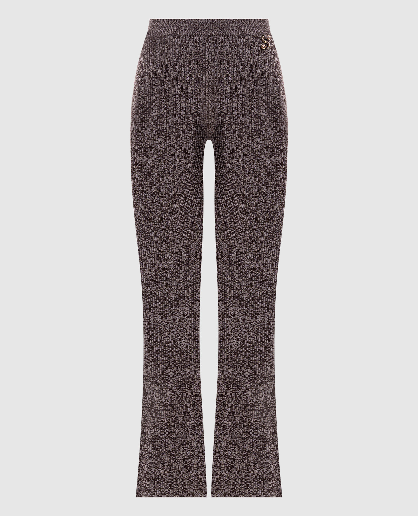 Brown VELO ribbed wool flared pants Max Mara Sportmax