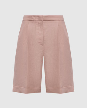 Peserico Pink linen shorts A04083Z02606