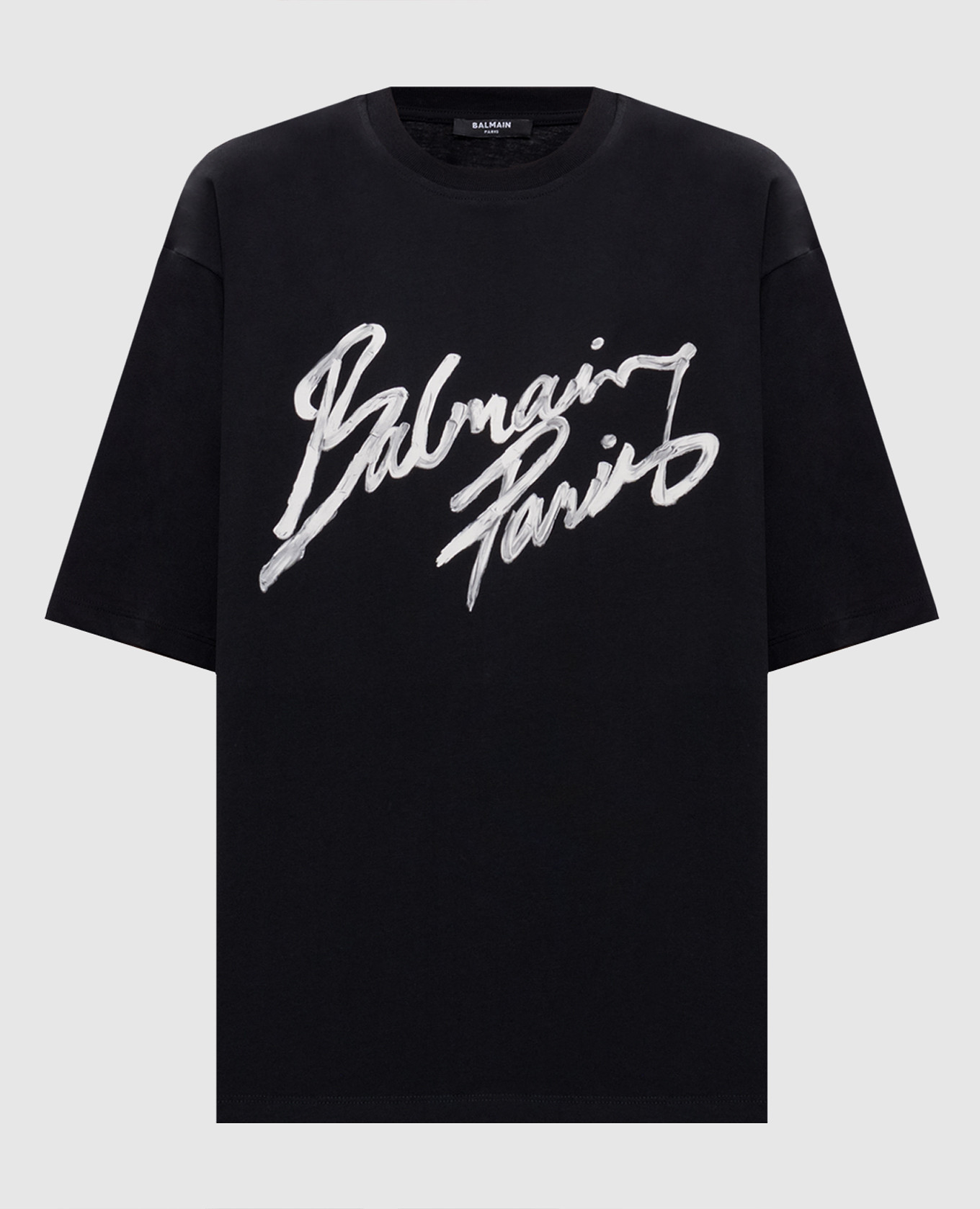 Black t-shirt with logo print