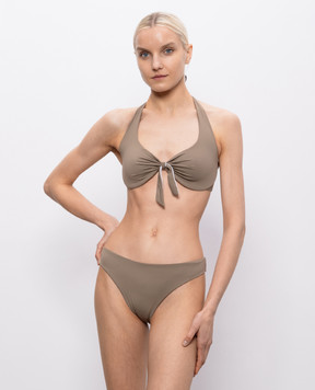 Fisico Beige reversible swimsuit bodice CR38MB