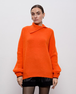 Twinset Orange sweater with wool 252AT3111