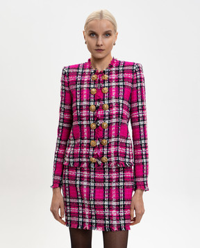 Balmain Pink tweed jacket GF1SM509CG42