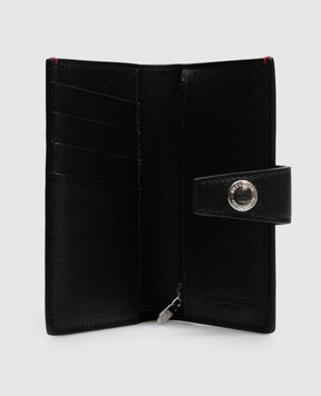 Brunello Cucinelli Black leather wallet with embossed logo MWRLBU439