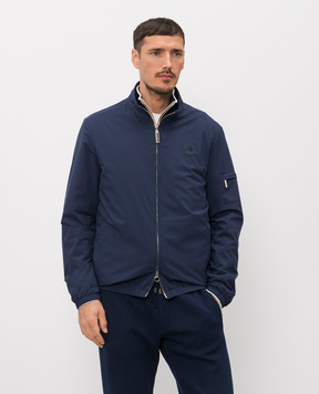 Stefano Ricci Blue jacket with emblem patch M6J4100010PL001HSAC64