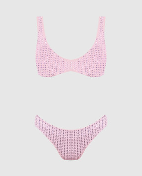 Venuja Malibu pink swimsuit with crystals BI005B
