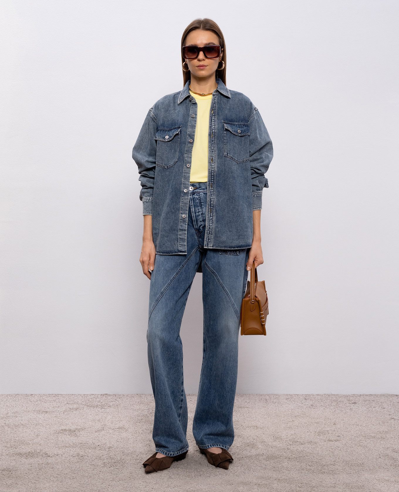 

Blue denim shirt with a worn effect JW Anderson