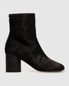Maison Margiela MM6 Black leather anatomical ankle boots S66WU0145P7868