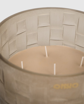 Onno Chess L candle with Precious Oud scent in a glass candle holder ON787PO