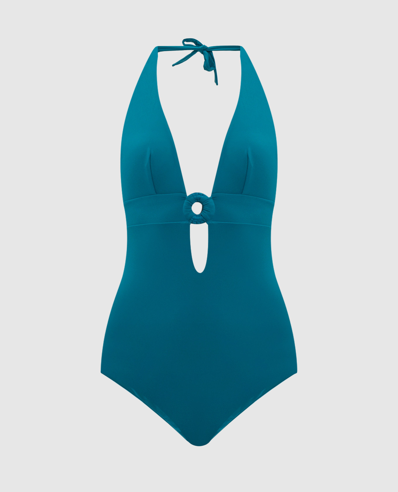 Blue swimsuit with cutout