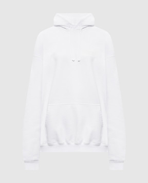 Vetements White hoodie with logo print ME76HD149W
