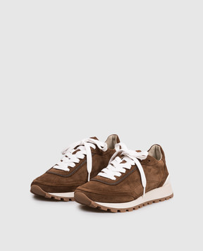 Brunello Cucinelli Brown suede sneakers MZSFG3318P