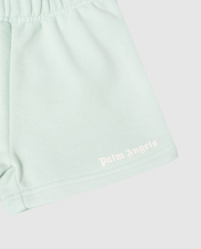 Palm Angels Children's green shorts PB6X003S26FLE001